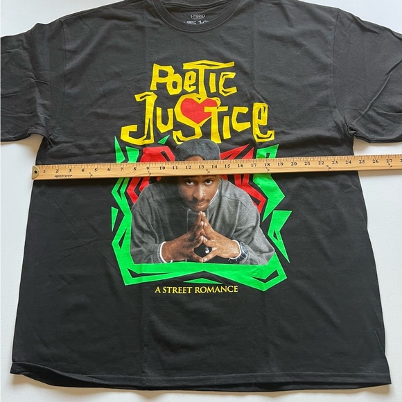Poetic Justice Tee Graphic Print Men's 3XL Black Short Sleeves Crew Neck (F1) - Picture 3 of 4